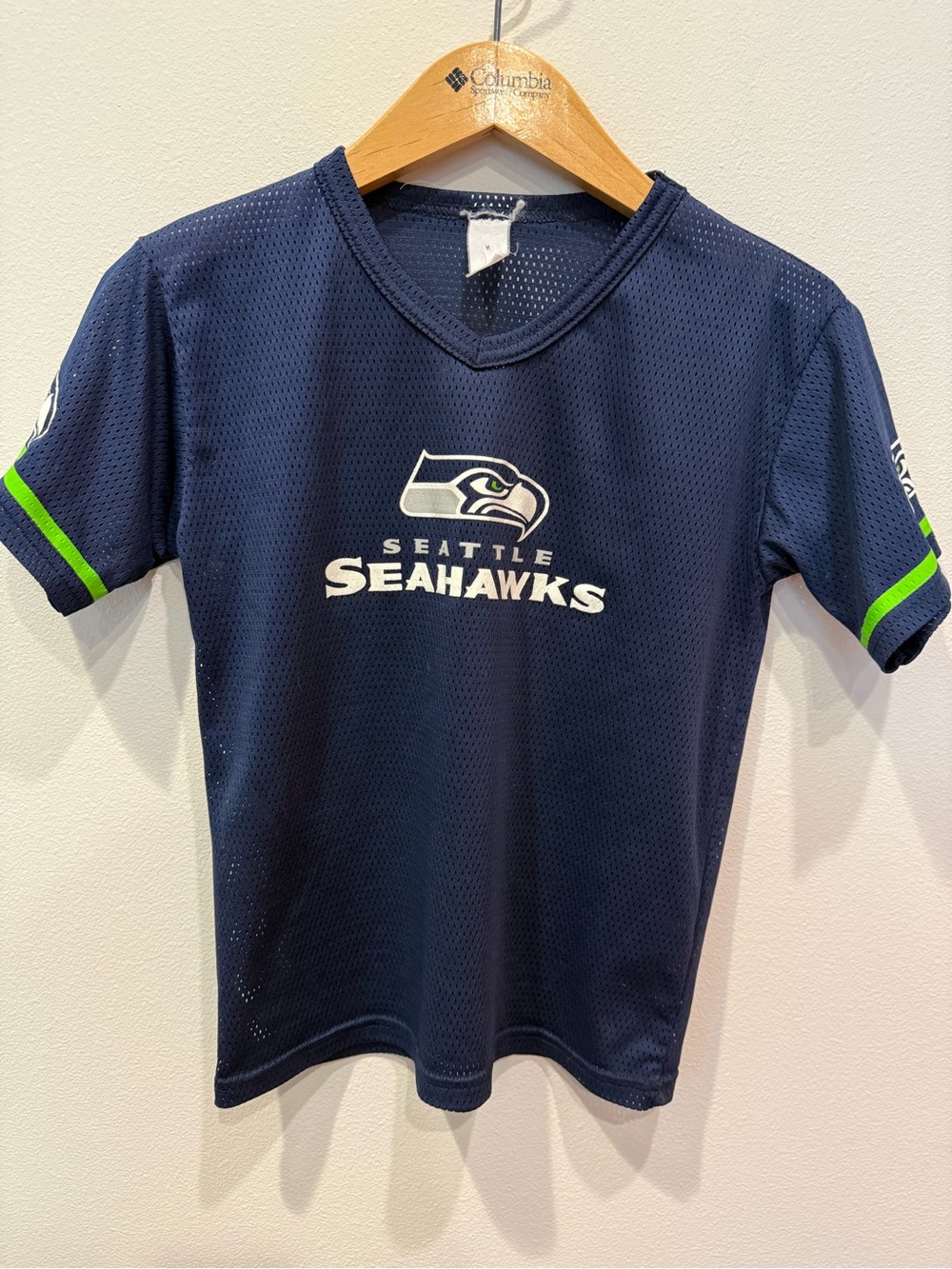 NFL Seattle Seahawks Youth Navy Tee with Green Accent